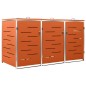 vidaXL Cobertizo para tres contenedores basura acero 207x77,5x112,5 cm vidaXL Cobertizo para tres contenedores basura acero 207x77,5x112,5 cm
