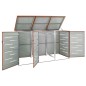 vidaXL Cobertizo para tres contenedores basura acero 207x77,5x112,5 cm vidaXL Cobertizo para tres contenedores basura acero 207x77,5x112,5 cm