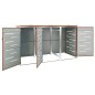 vidaXL Cobertizo para tres contenedores basura acero 207x77,5x112,5 cm vidaXL Cobertizo para tres contenedores basura acero 207x77,5x112,5 cm