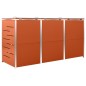 vidaXL Cobertizo para tres contenedores basura acero 207x77,5x112,5 cm vidaXL Cobertizo para tres contenedores basura acero 207x77,5x112,5 cm
