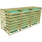 vidaXL Cobertizo triple de contenedor de basura madera impregnada 240L vidaXL Cobertizo triple de contenedor de basura madera impregnada 240L