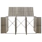 vidaXL Cobertizo 3 contenedores de basura ratán PE gris 207x80x117 cm vidaXL Cobertizo 3 contenedores de basura ratán PE gris 207x80x117 cm