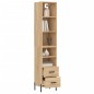 vidaXL Aparador de madera contrachapada roble Sonoma 34,5x34x180 cm vidaXL Aparador de madera contrachapada roble Sonoma 34,5x34x180 cm