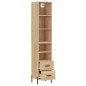 vidaXL Aparador de madera contrachapada roble Sonoma 34,5x34x180 cm vidaXL Aparador de madera contrachapada roble Sonoma 34,5x34x180 cm