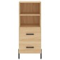 vidaXL Aparador de madera contrachapada roble Sonoma 34,5x34x180 cm vidaXL Aparador de madera contrachapada roble Sonoma 34,5x34x180 cm