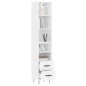vidaXL Aparador alto madera contrachapada blanco 34,5x34x180 cm vidaXL Aparador alto madera contrachapada blanco 34,5x34x180 cm