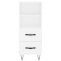 vidaXL Aparador alto madera contrachapada blanco 34,5x34x180 cm vidaXL Aparador alto madera contrachapada blanco 34,5x34x180 cm