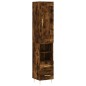 vidaXL Aparador de madera contrachapada roble ahumado 34,5x34x180 cm vidaXL Aparador de madera contrachapada roble ahumado 34,5x34x180 cm