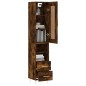 vidaXL Aparador de madera contrachapada roble ahumado 34,5x34x180 cm vidaXL Aparador de madera contrachapada roble ahumado 34,5x34x180 cm
