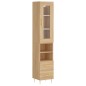 vidaXL Aparador de madera contrachapada roble Sonoma 34,5x34x180 cm vidaXL Aparador de madera contrachapada roble Sonoma 34,5x34x180 cm