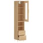 vidaXL Aparador de madera contrachapada roble Sonoma 34,5x34x180 cm vidaXL Aparador de madera contrachapada roble Sonoma 34,5x34x180 cm
