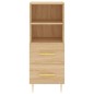 vidaXL Aparador de madera contrachapada roble Sonoma 34,5x34x180 cm vidaXL Aparador de madera contrachapada roble Sonoma 34,5x34x180 cm