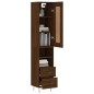 vidaXL Aparador alto madera contrachapada roble marrón 34,5x34x180 cm vidaXL Aparador alto madera contrachapada roble marrón 34,5x34x180 cm