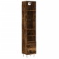 vidaXL Aparador de madera contrachapada roble ahumado 34,5x34x180 cm vidaXL Aparador de madera contrachapada roble ahumado 34,5x34x180 cm