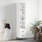vidaXL Aparador alto madera contrachapada blanco 34,5x34x180 cm vidaXL Aparador alto madera contrachapada blanco 34,5x34x180 cm