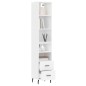 vidaXL Aparador alto madera contrachapada blanco 34,5x34x180 cm vidaXL Aparador alto madera contrachapada blanco 34,5x34x180 cm