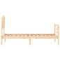 vidaXL Estructura de cama individual con cabecero madera maciza vidaXL Estructura de cama individual con cabecero madera maciza