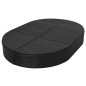 vidaXL Tumbona de jardín con cojines de ratán sintético negro vidaXL Tumbona de jardín con cojines de ratán sintético negro