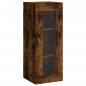 vidaXL Aparador de madera contrachapada roble ahumado 34,5x34x180 cm vidaXL Aparador de madera contrachapada roble ahumado 34,5x34x180 cm