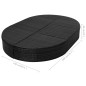 vidaXL Tumbona de jardín con cojines de ratán sintético negro vidaXL Tumbona de jardín con cojines de ratán sintético negro