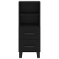 vidaXL Aparador de madera contrachapada negro 34,5x34x180 cm vidaXL Aparador de madera contrachapada negro 34,5x34x180 cm