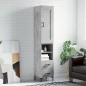 vidaXL Aparador de madera contrachapada gris hormigón 34,5x34x180 cm vidaXL Aparador de madera contrachapada gris hormigón 34,5x34x180 cm