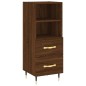 vidaXL Aparador alto madera contrachapada roble marrón 34,5x34x180 cm