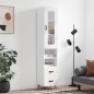 vidaXL Aparador alto madera contrachapada blanco 34,5x34x180 cm vidaXL Aparador alto madera contrachapada blanco 34,5x34x180 cm