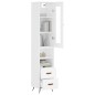 vidaXL Aparador alto madera contrachapada blanco 34,5x34x180 cm vidaXL Aparador alto madera contrachapada blanco 34,5x34x180 cm