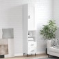vidaXL Aparador alto madera contrachapada blanco brillo 34,5x34x180 cm vidaXL Aparador alto madera contrachapada blanco brillo 34,5x34x180 cm
