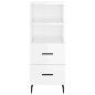 vidaXL Aparador alto madera contrachapada blanco brillo 34,5x34x180 cm vidaXL Aparador alto madera contrachapada blanco brillo 34,5x34x180 cm
