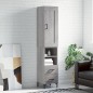 vidaXL Aparador alto madera contrachapada gris Sonoma 34,5x34x180 cm vidaXL Aparador alto madera contrachapada gris Sonoma 34,5x34x180 cm