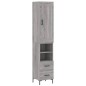 vidaXL Aparador alto madera contrachapada gris Sonoma 34,5x34x180 cm vidaXL Aparador alto madera contrachapada gris Sonoma 34,5x34x180 cm