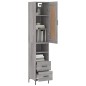vidaXL Aparador alto madera contrachapada gris Sonoma 34,5x34x180 cm vidaXL Aparador alto madera contrachapada gris Sonoma 34,5x34x180 cm