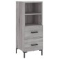 vidaXL Aparador alto madera contrachapada gris Sonoma 34,5x34x180 cm vidaXL Aparador alto madera contrachapada gris Sonoma 34,5x34x180 cm