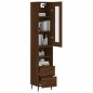 vidaXL Aparador alto madera contrachapada roble marrón 34,5x34x180 cm vidaXL Aparador alto madera contrachapada roble marrón 34,5x34x180 cm