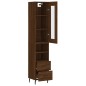 vidaXL Aparador alto madera contrachapada roble marrón 34,5x34x180 cm vidaXL Aparador alto madera contrachapada roble marrón 34,5x34x180 cm