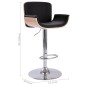 vidaXL Taburete de cocina cuero sintético negro vidaXL Taburete de cocina cuero sintético negro