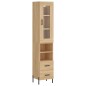 vidaXL Aparador de madera contrachapada roble Sonoma 34,5x34x180 cm vidaXL Aparador de madera contrachapada roble Sonoma 34,5x34x180 cm
