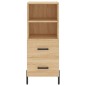 vidaXL Aparador de madera contrachapada roble Sonoma 34,5x34x180 cm vidaXL Aparador de madera contrachapada roble Sonoma 34,5x34x180 cm
