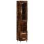 vidaXL Aparador de madera contrachapada roble ahumado 34,5x34x180 cm vidaXL Aparador de madera contrachapada roble ahumado 34,5x34x180 cm