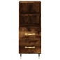 vidaXL Aparador de madera contrachapada roble ahumado 34,5x34x180 cm vidaXL Aparador de madera contrachapada roble ahumado 34,5x34x180 cm