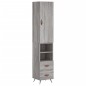 vidaXL Aparador alto madera contrachapada gris Sonoma 34,5x34x180 cm vidaXL Aparador alto madera contrachapada gris Sonoma 34,5x34x180 cm