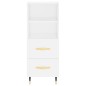 vidaXL Aparador alto madera contrachapada blanco 34,5x34x180 cm vidaXL Aparador alto madera contrachapada blanco 34,5x34x180 cm