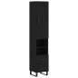 vidaXL Aparador de madera contrachapada negro 34,5x34x180 cm vidaXL Aparador de madera contrachapada negro 34,5x34x180 cm