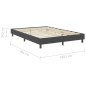vidaXL Estructura de cama Box Spring tela gris 140x200 cm vidaXL Estructura de cama Box Spring tela gris 140x200 cm