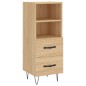 vidaXL Aparador de madera contrachapada roble Sonoma 34,5x34x180 cm vidaXL Aparador de madera contrachapada roble Sonoma 34,5x34x180 cm