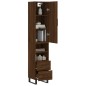 vidaXL Aparador alto madera contrachapada roble marrón 34,5x34x180 cm vidaXL Aparador alto madera contrachapada roble marrón 34,5x34x180 cm