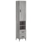 vidaXL Aparador alto madera contrachapada gris Sonoma 34,5x34x180 cm vidaXL Aparador alto madera contrachapada gris Sonoma 34,5x34x180 cm