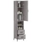 vidaXL Aparador alto madera contrachapada gris Sonoma 34,5x34x180 cm vidaXL Aparador alto madera contrachapada gris Sonoma 34,5x34x180 cm